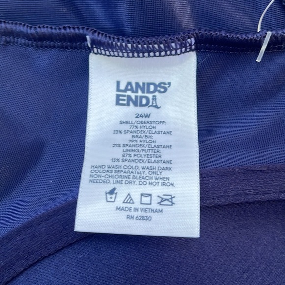 Lands End Chlorine Resistant Twist Front Underwire Bikini Swimsuit Top S119-1 - Picture 4 of 6